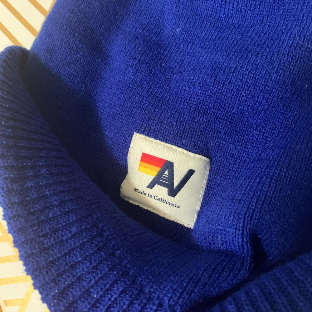Rad Aviator Nation Embroidered Smiley Face Beanie - Royal Blue - NWT - Picture 5 of 7
